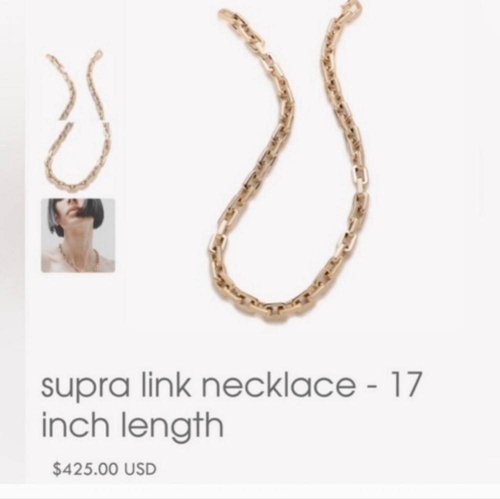 Eddie Borgo Supra Link Necklace -17 Inch Length. - Picture 2 of 12
